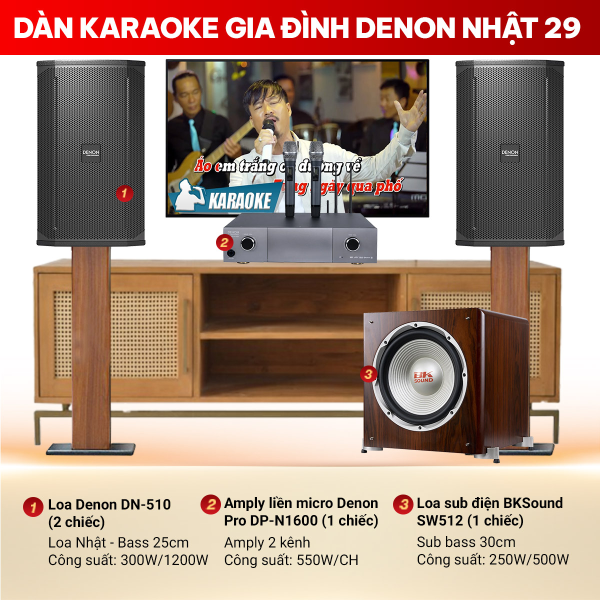 D&agrave;n karaoke gia đ&igrave;nh Denon Nhật 29