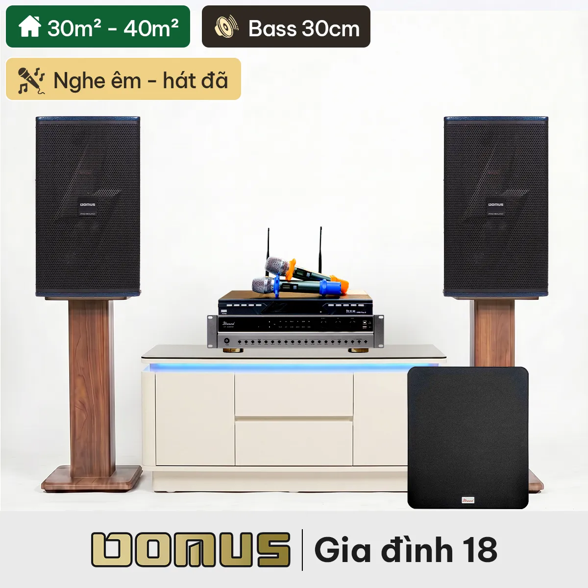 Dàn karaoke gia đình Domus 18