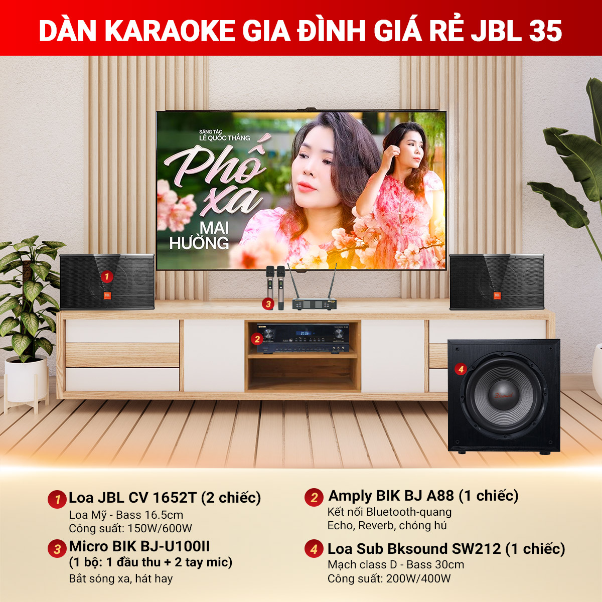 D&agrave;n karaoke JBL gi&aacute; rẻ 35
