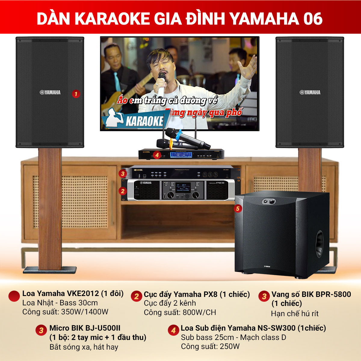 D&agrave;n karaoke gia đ&igrave;nh Yamaha 06