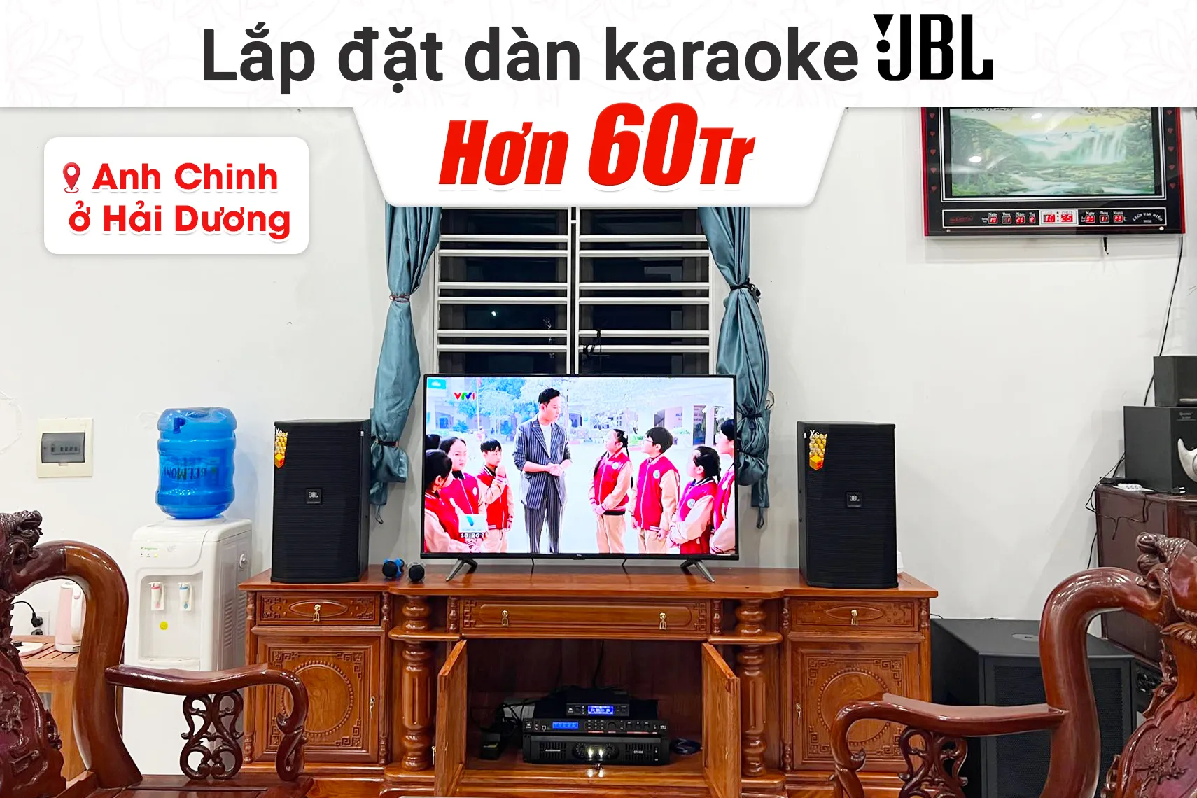 Lắp đặt dàn karaoke JBL hơn 60tr cho anh Chinh tại Hải Dương