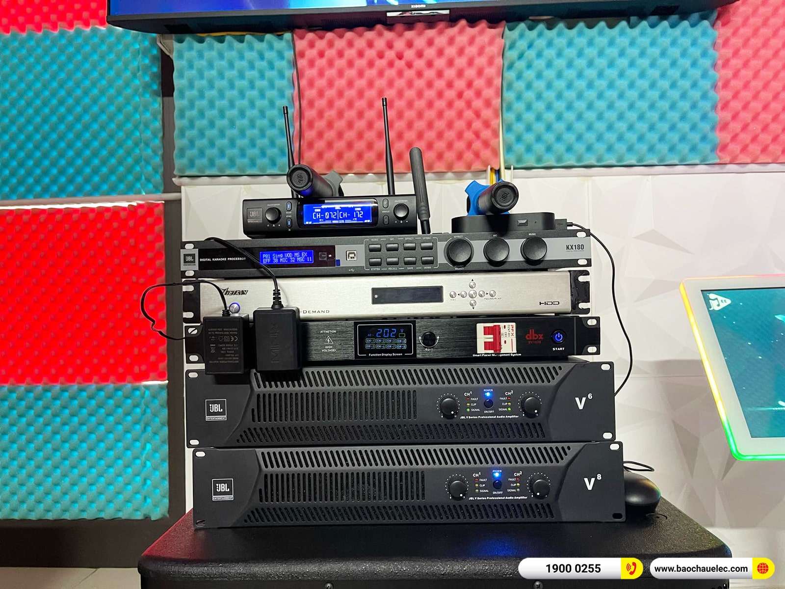 Lắp đặt d&agrave;n karaoke JBL hơn 97tr cho anh Giang tại H&agrave; Nội