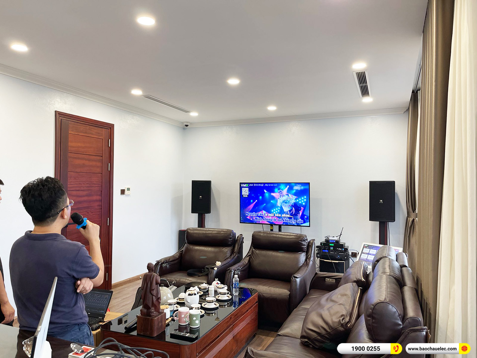 Lắp đặt d&agrave;n karaoke JBL gần 114tr cho anh H&ugrave;ng tại H&agrave; Nội