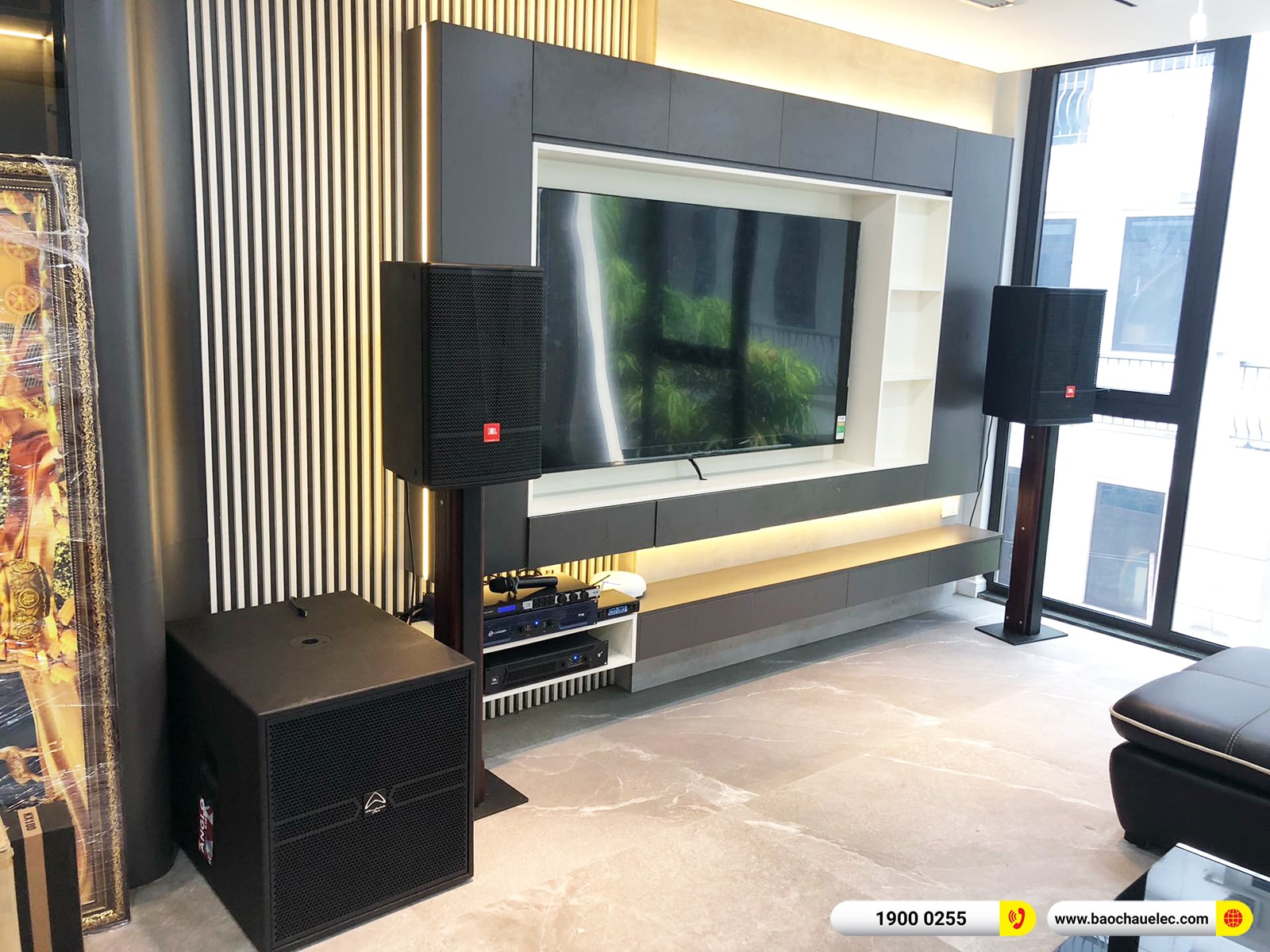 Lắp đặt d&agrave;n karaoke JBL gần 122tr cho anh T&ugrave;ng tại H&agrave; Nội 