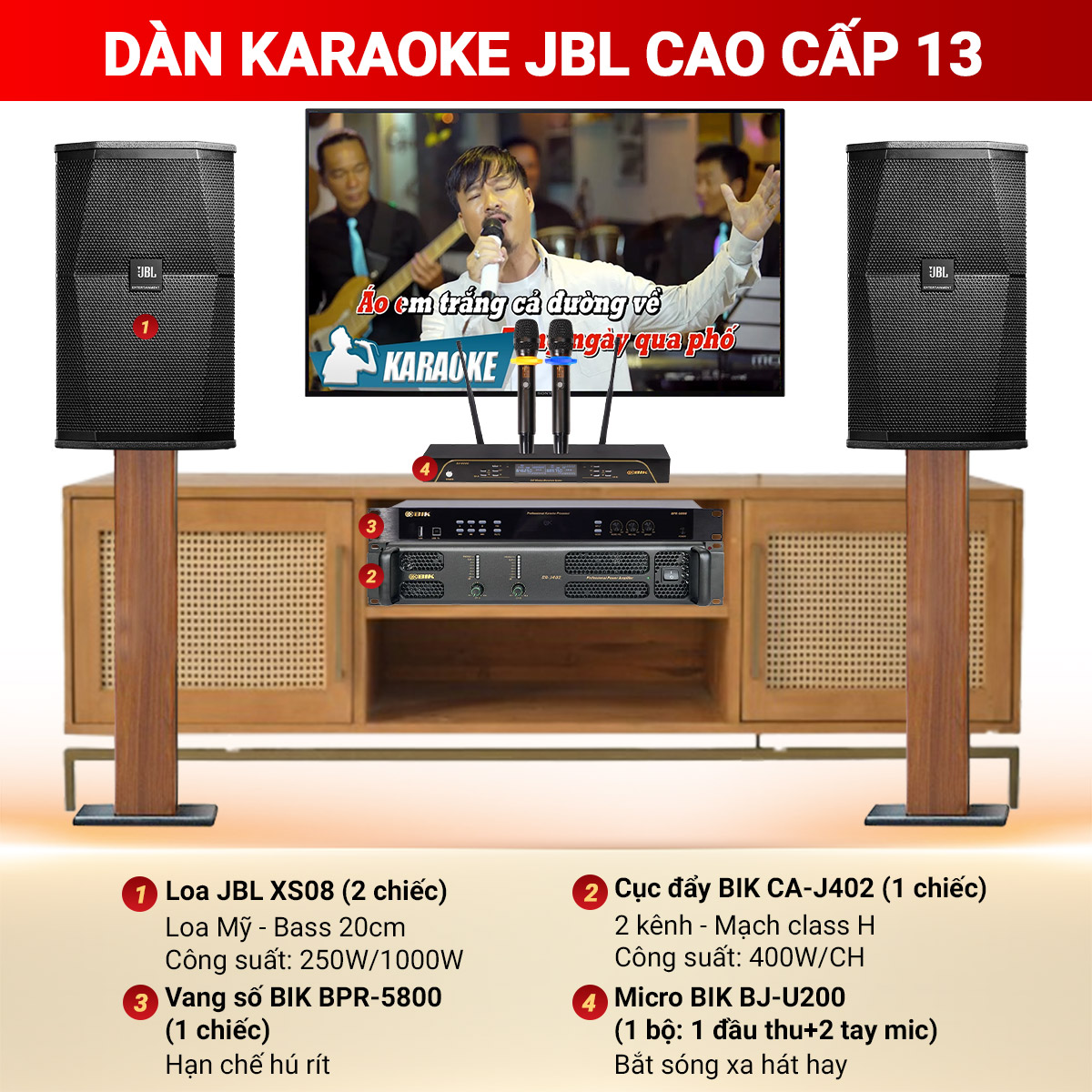 Dàn karaoke gia đình JBL cao cấp 13