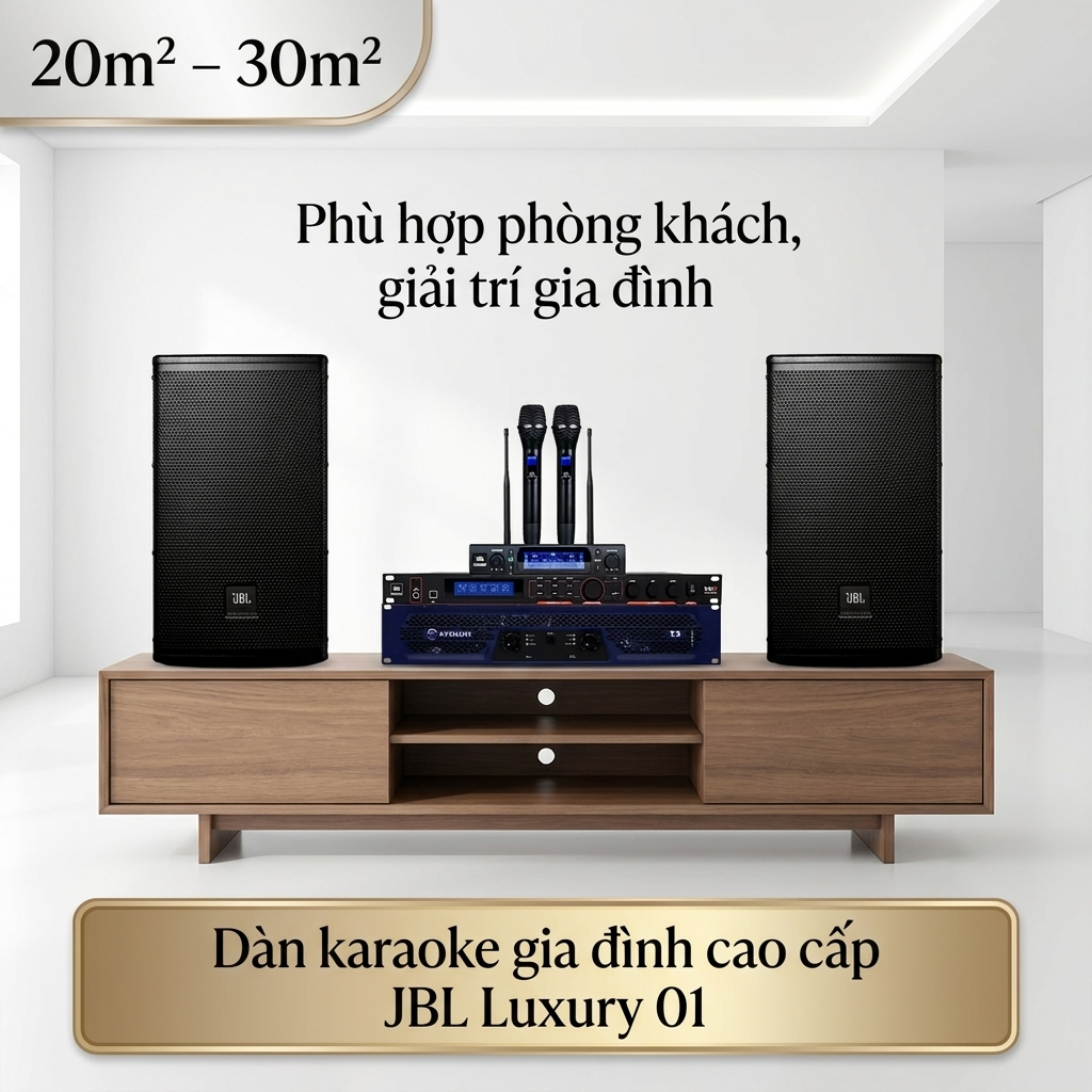 Dàn karaoke JBL Luxury 01 (JBL MTS10, Crown T3, JBL VX9, JBL VM300)