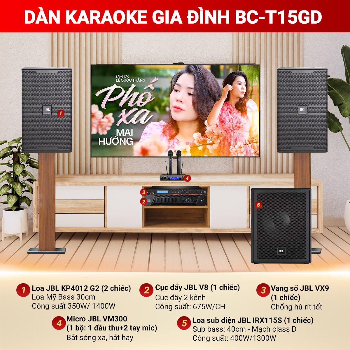 d&agrave;n karaoke gia đ&igrave;nh cao cấp BC-T51GD