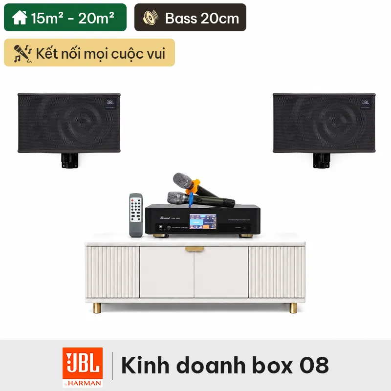 Dàn karaoke kinh doanh box JBL 08