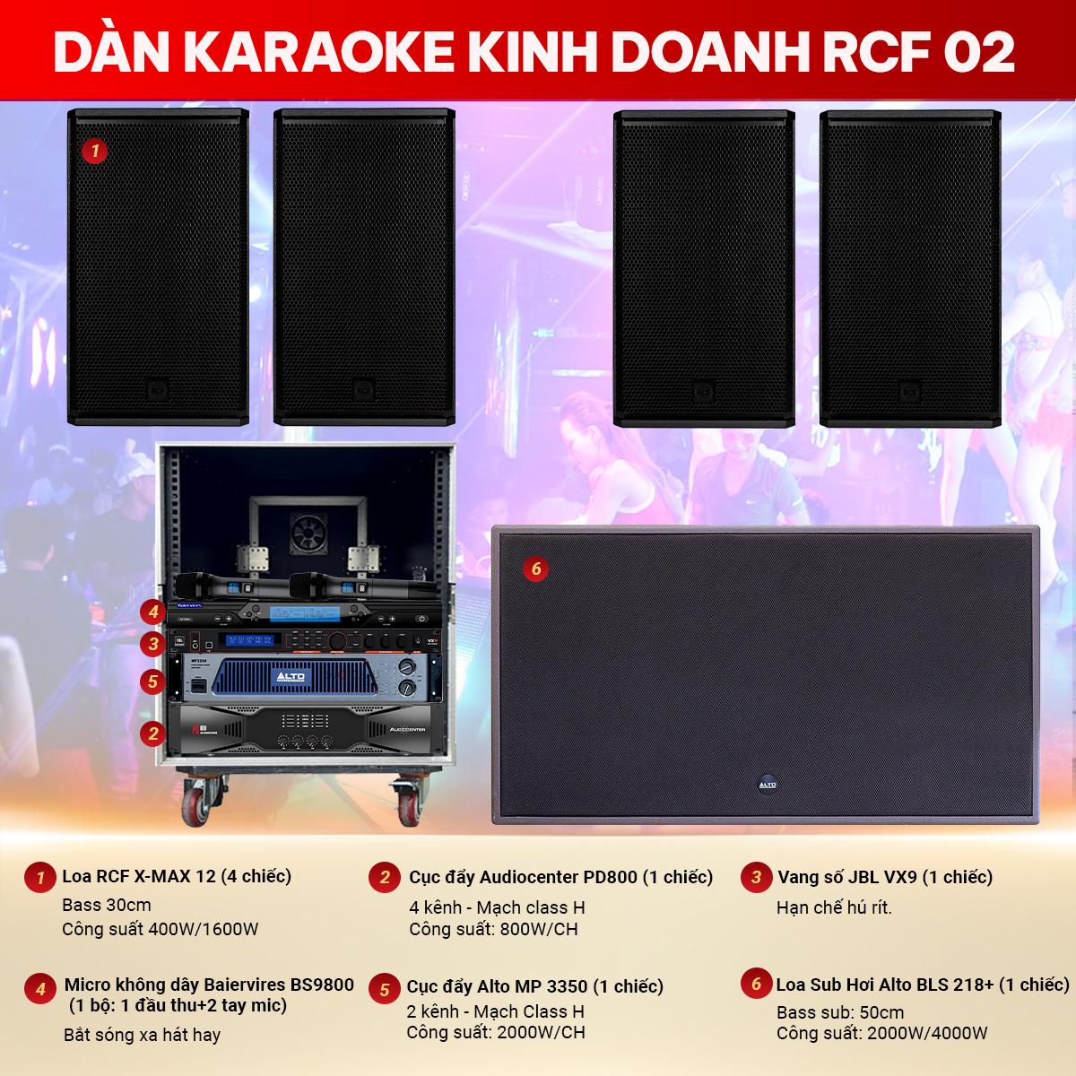 D&agrave;n karaoke kinh doanh RCF 0