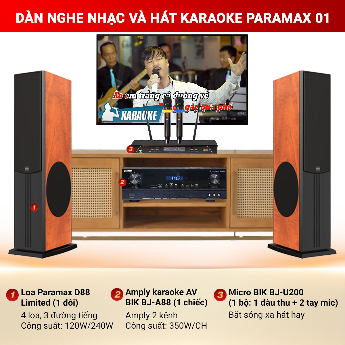 D&agrave;n Nghe nhạc v&agrave; H&aacute;t karaoke Paramax 01
