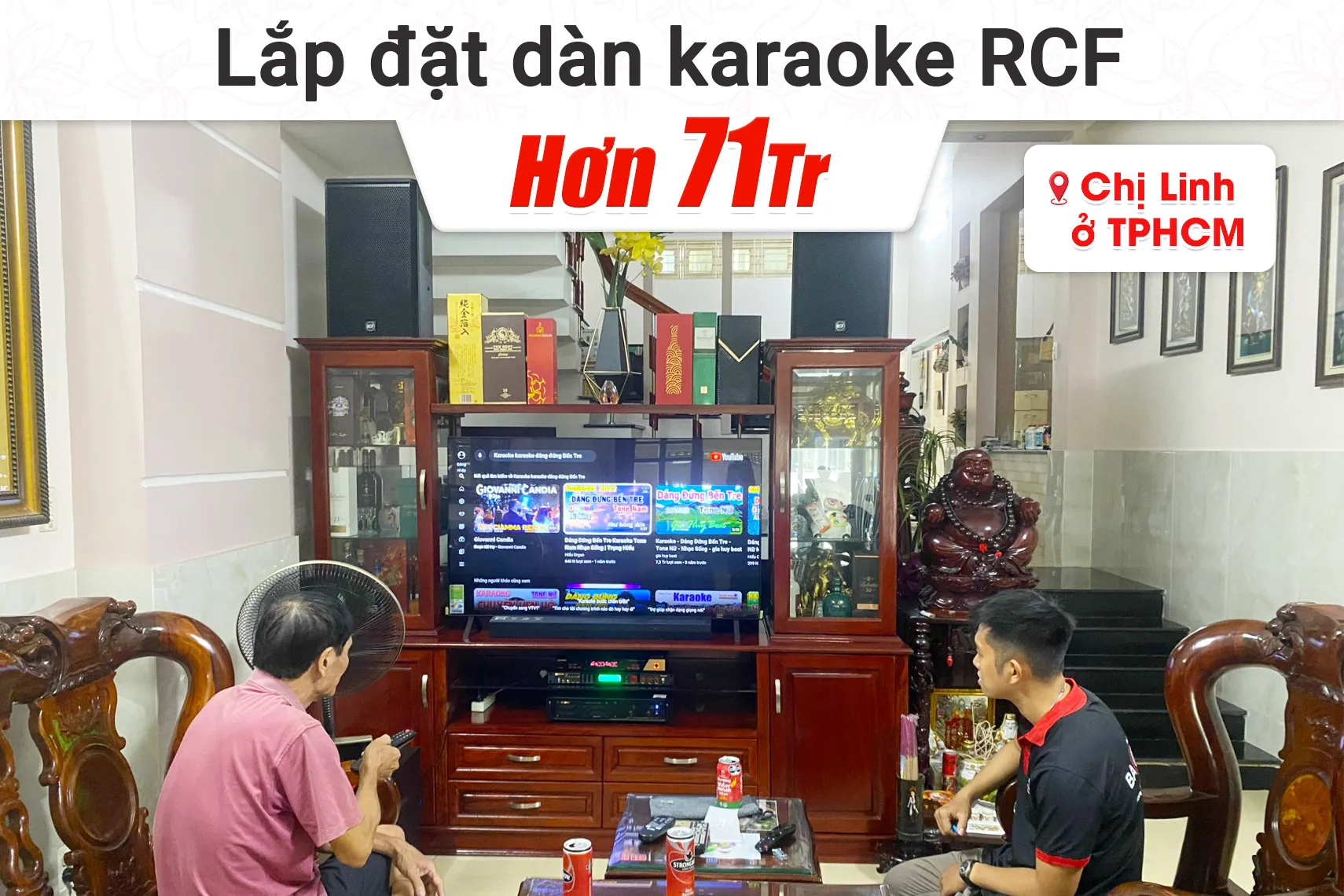 Lắp đặt dàn karaoke RCF hơn 71tr cho chị Linh tại TPHCM