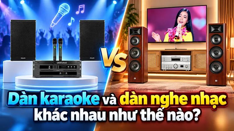 Dàn karaoke và dàn nghe nhạc khác nhau như thế nào?