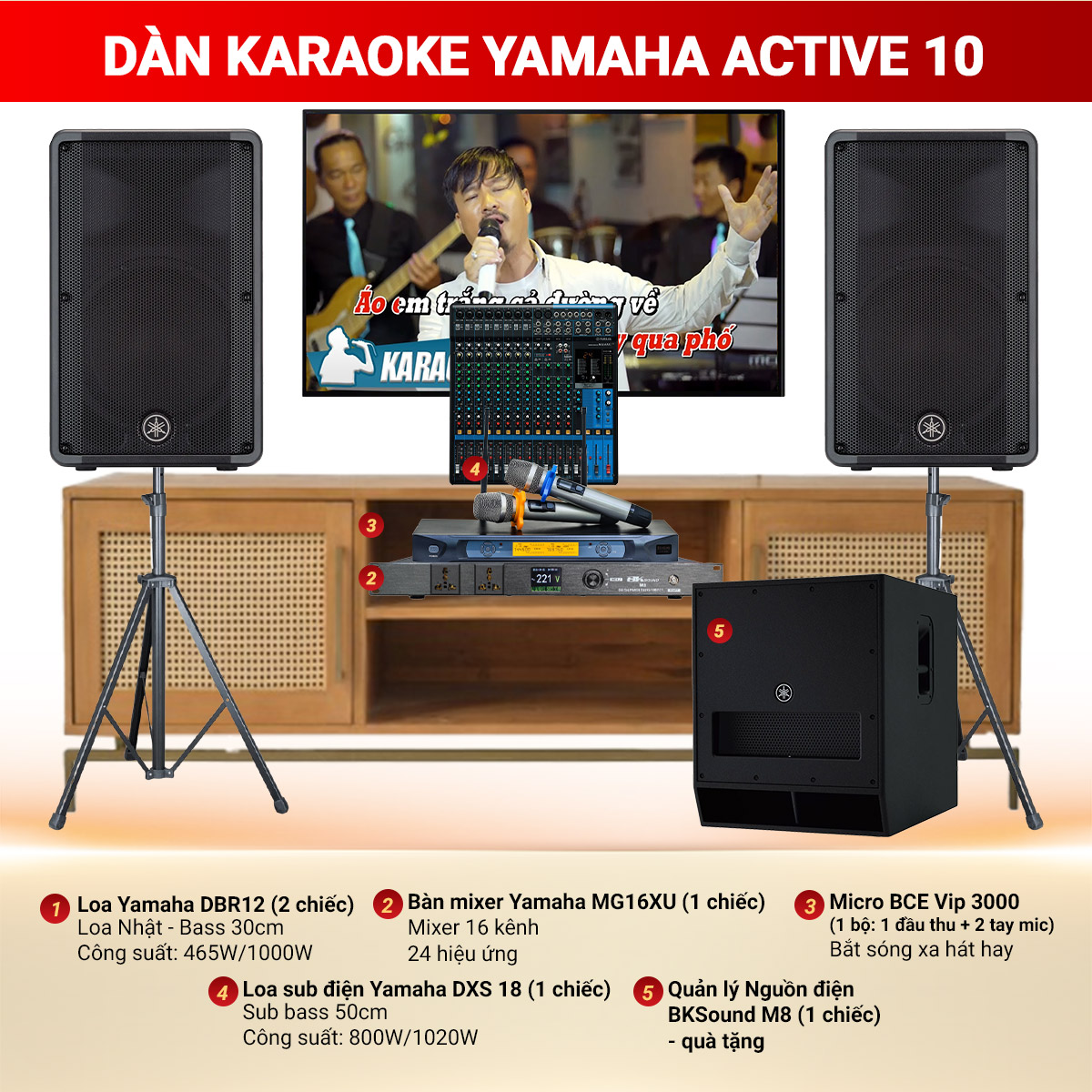 D&agrave;n Karaoke Yamaha Active 10 