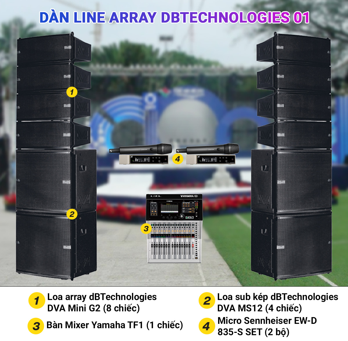 D&agrave;n Line Array 3 Way Active dBTechnologies 02
