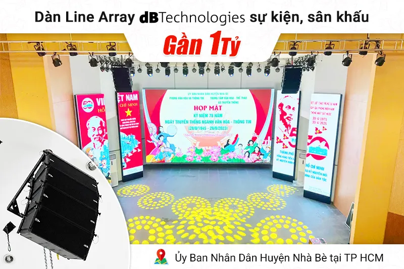 Lắp đặt dàn Line Array dBTechnologies cho hội trường Ủy Ban Nhân Dân Huyện Nhà Bè tại TP HCM