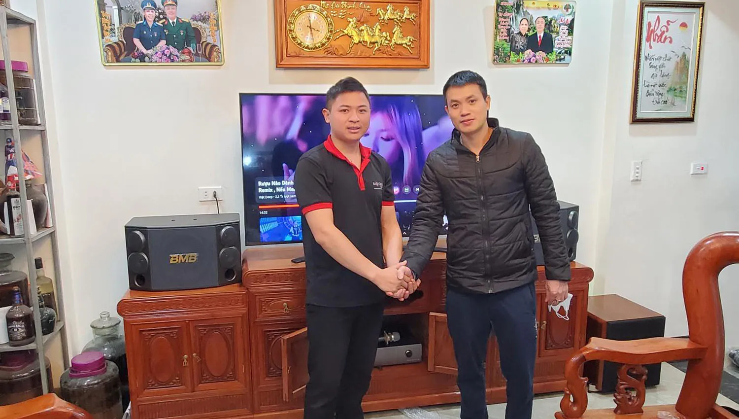 Dàn loa BMB 880SE lắp đặt tại gia đình khách hàng