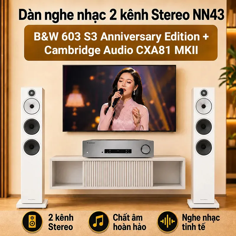 Dàn nghe nhạc 2 kênh Stereo NN43