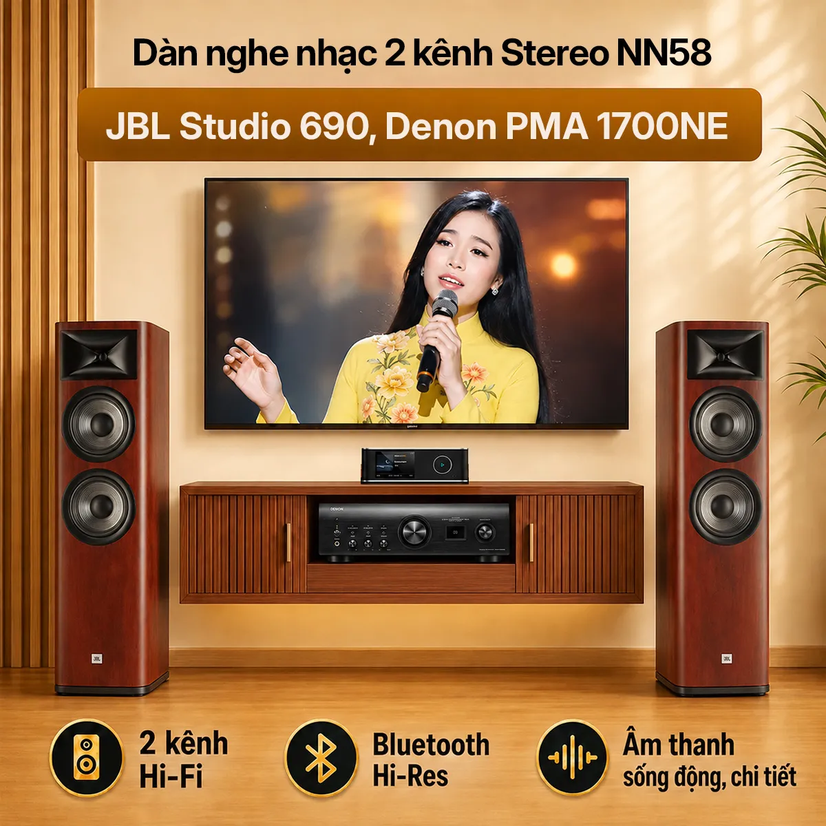 Dàn nghe nhạc 2 kênh Stereo NN58