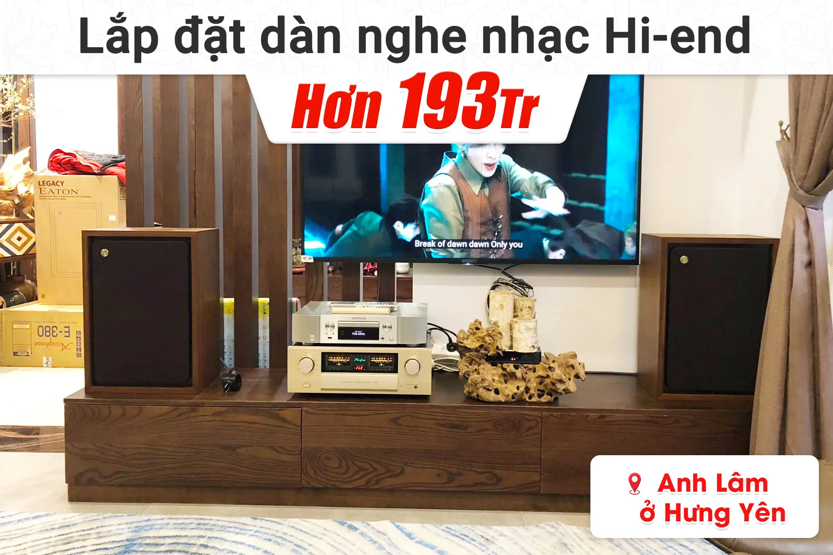Lắp đặt dàn nghe nhạc hi-end cho anh Lâm tại Hưng Yên (Tannoy Eaton, Accuphase E380, Marantz ND8006,…)