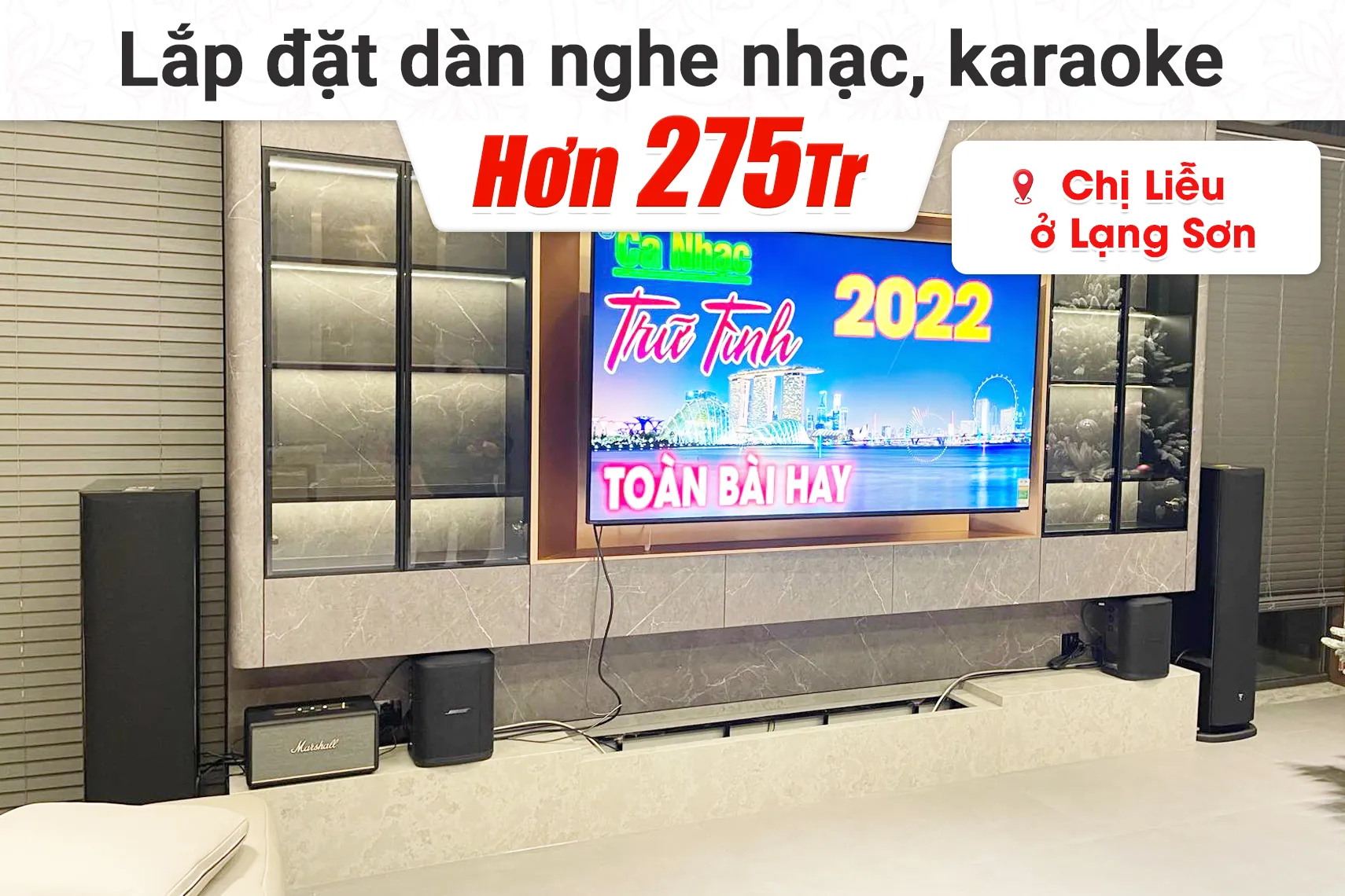 Lắp đặt dàn nghe nhạc, karaoke hơn 275tr cho chị Liễu tại Lạng Sơn (Focal Aria 948, DAC Naim Uniti Nova,…)