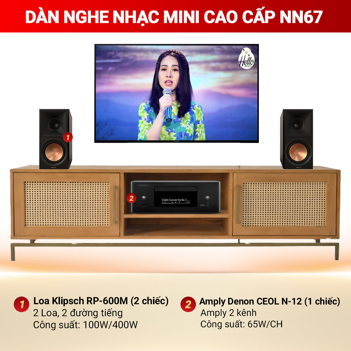 D&agrave;n nghe nhạc mini cao cấp NN67
