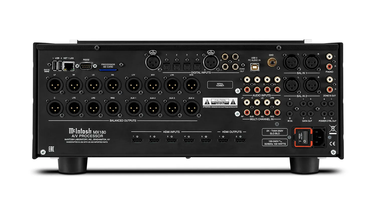 mặt sau Đầu AV Processor Mcintosh MX180