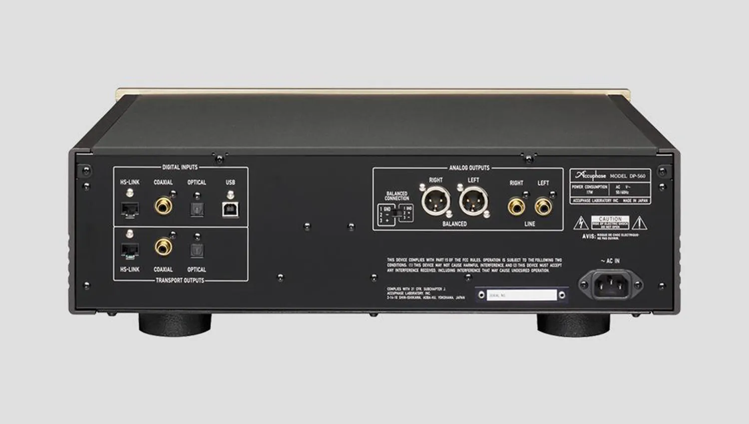 mặt sau Đầu CD Accuphase DP560