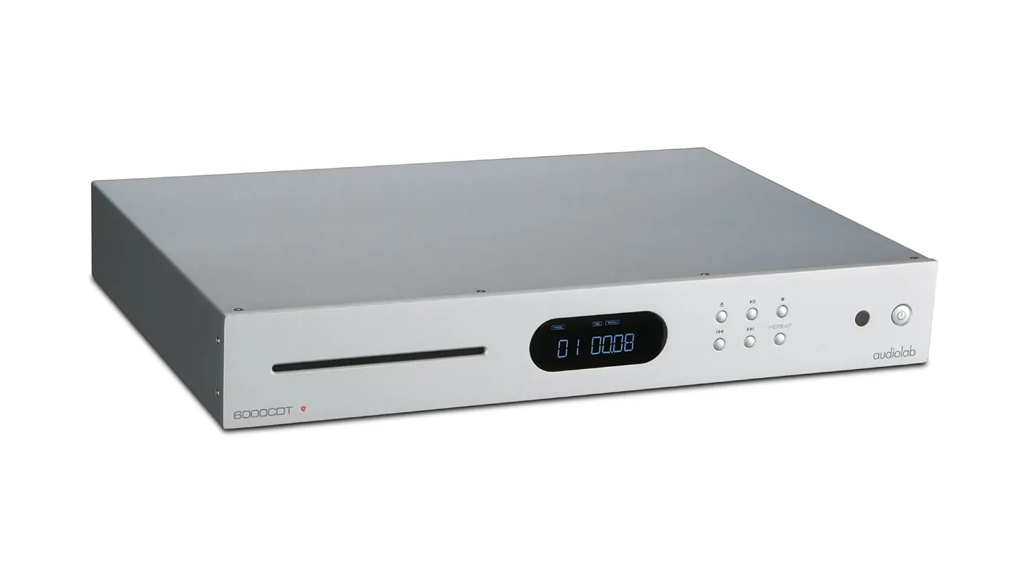 Đầu CD Audiolab 6000CDT nghiêng phải màu trắng