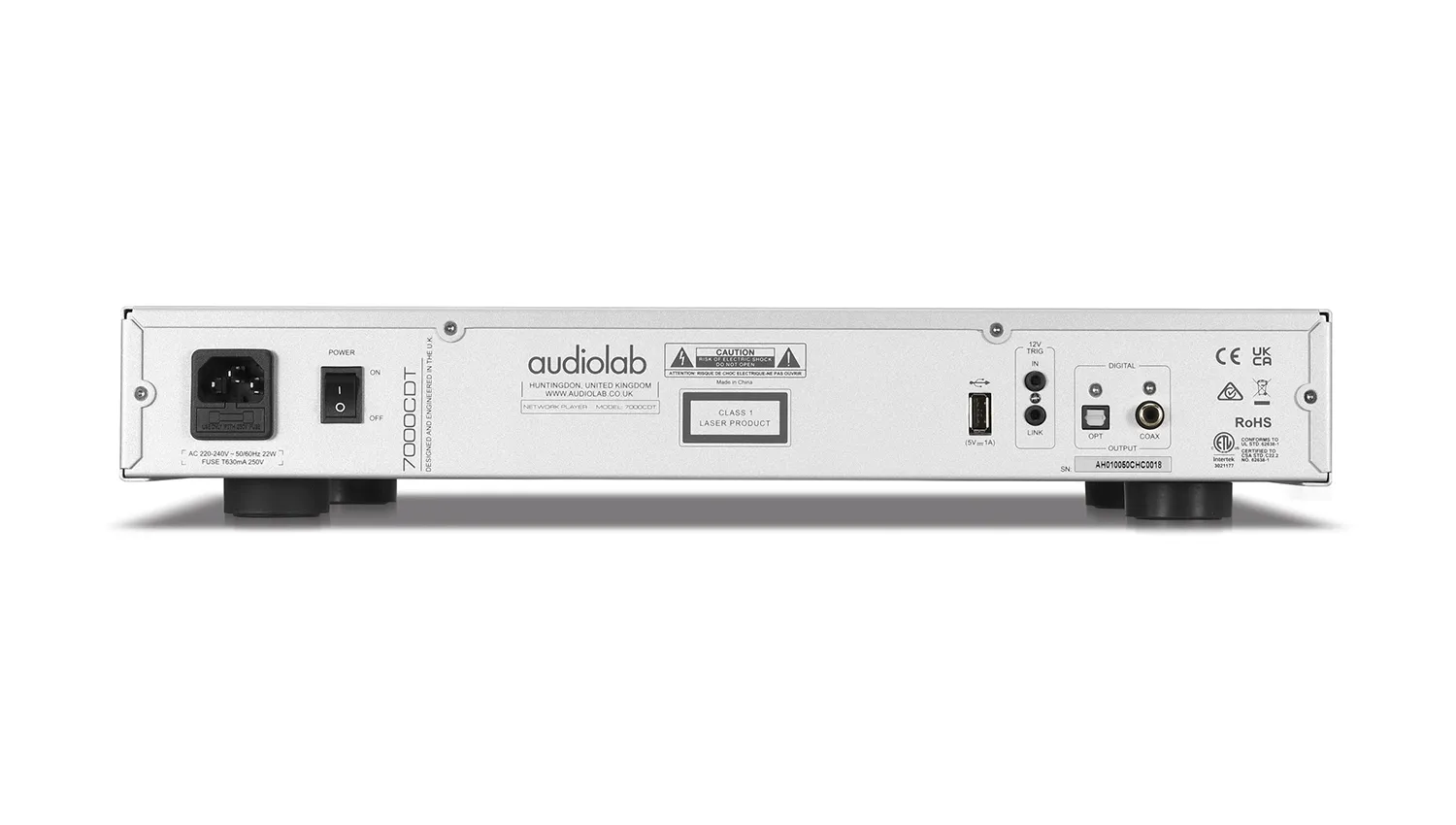 mặt sau Đầu CD Audiolab 7000CDT màu trắng