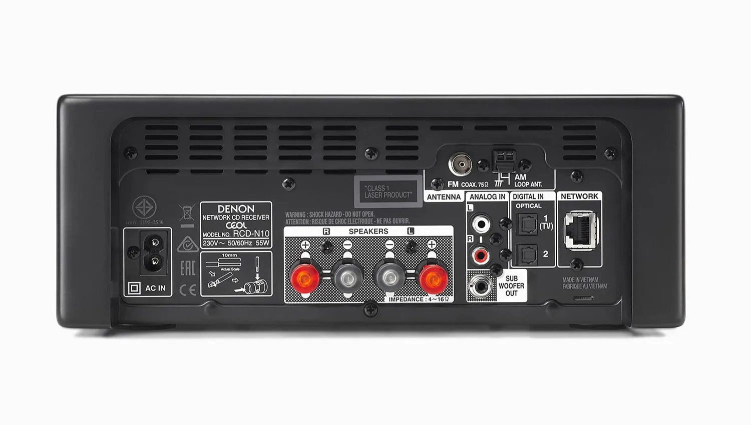 mặt sau Đầu CD Denon RCD-N10