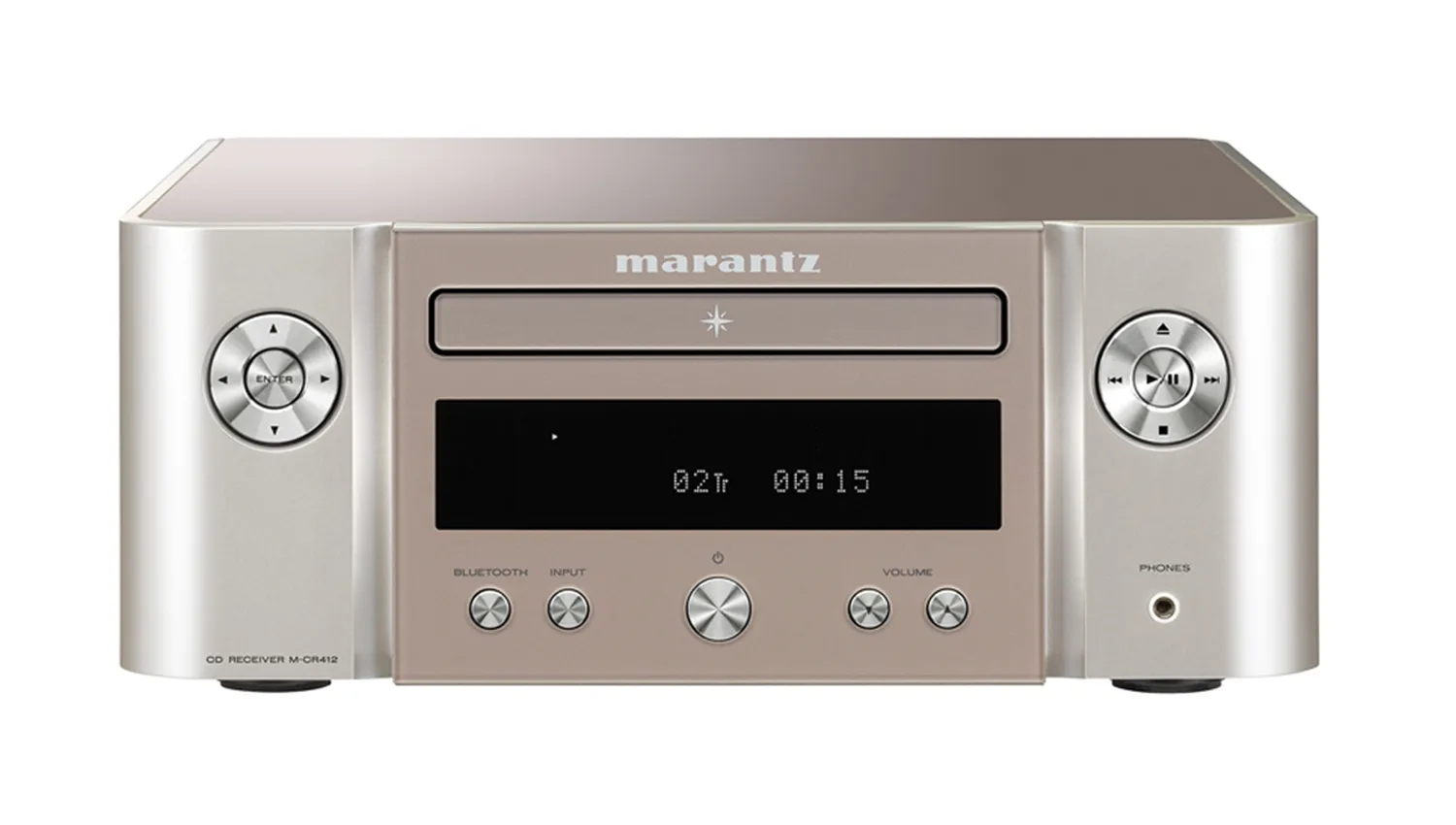 Đầu CD + Network Audio Player + Amply Marantz M-CR412 màu bạc