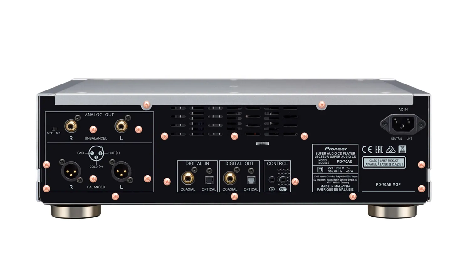 mặt sau Đầu CD Pioneer PD-70AE