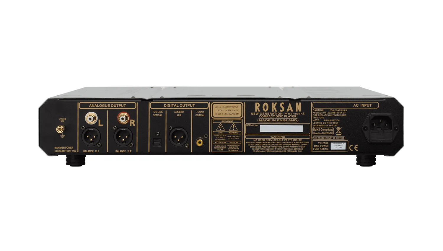 mặt sau Đầu CD Roksan Caspian