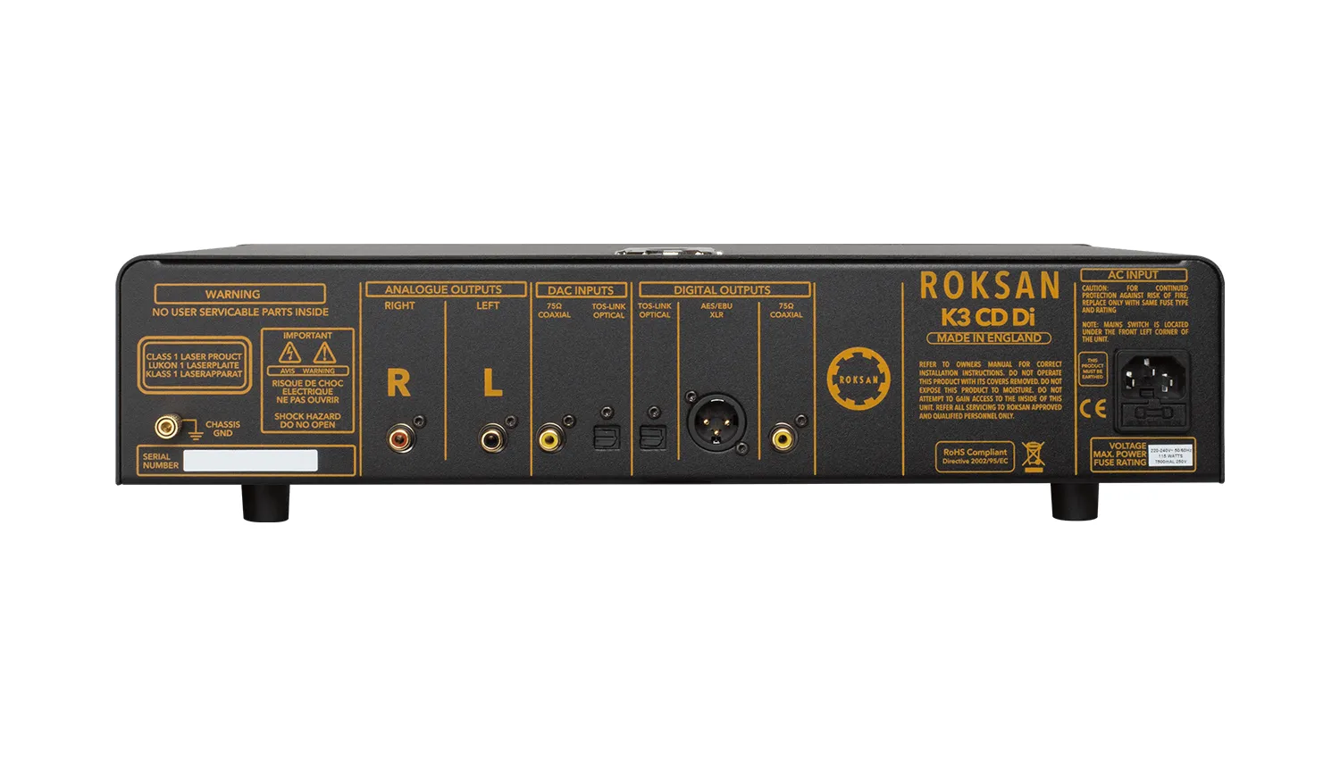 mặt sau Đầu CD Roksan Kandy K3
