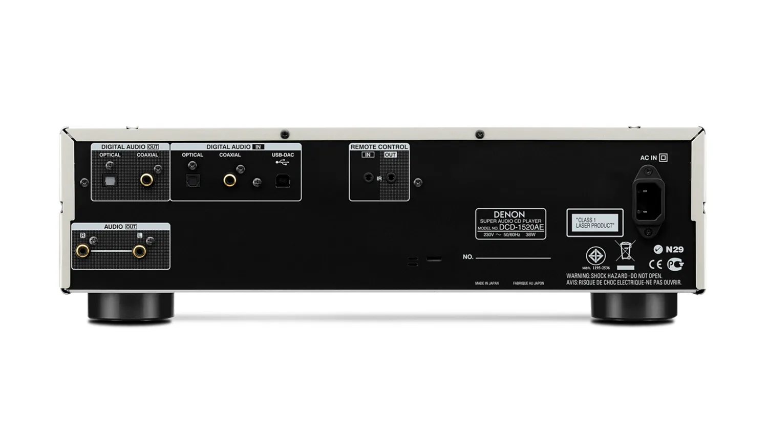 mặt sau Đầu Denon DCD-1520AE