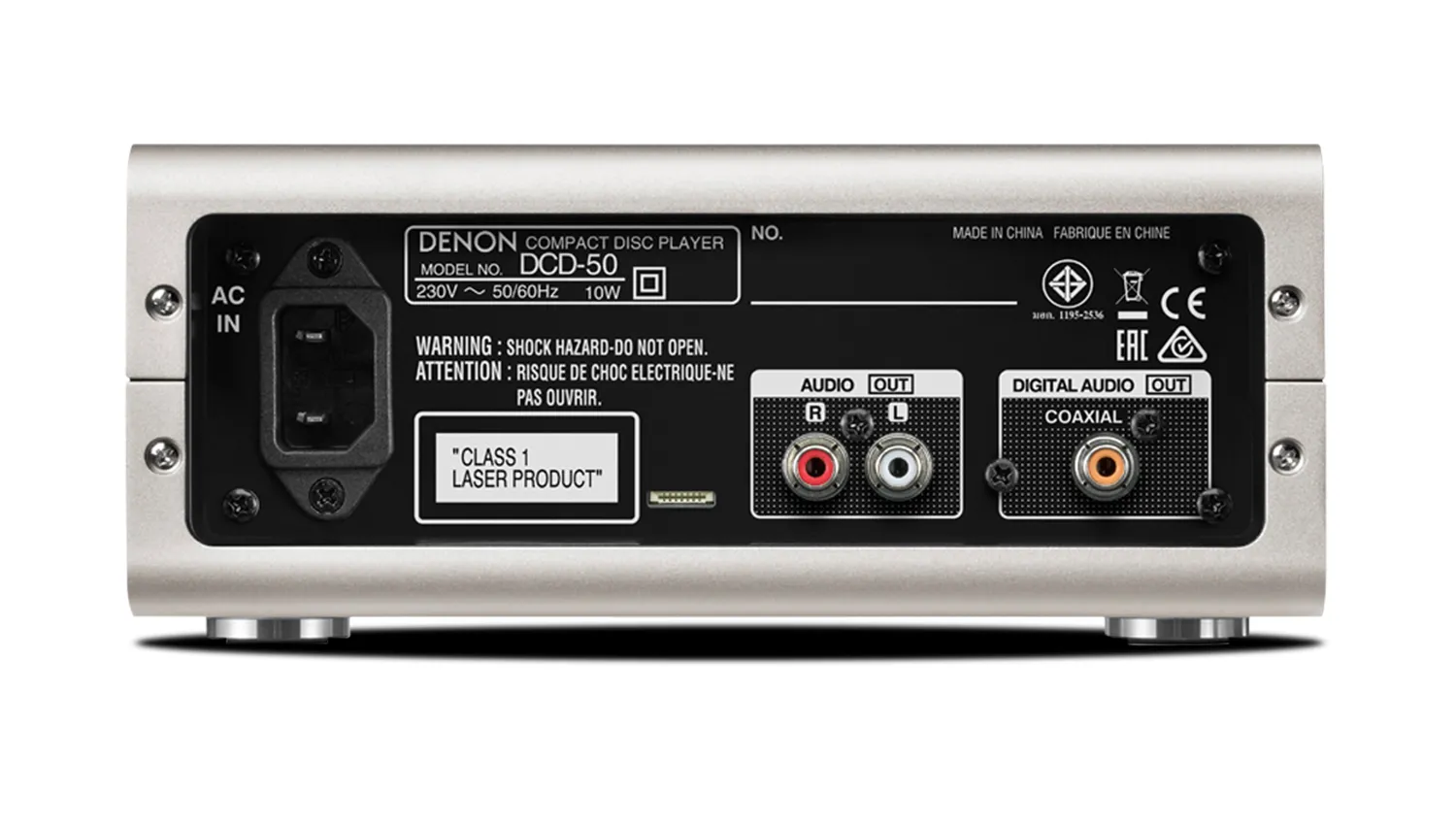 mặt sau Đầu Denon DCD-50