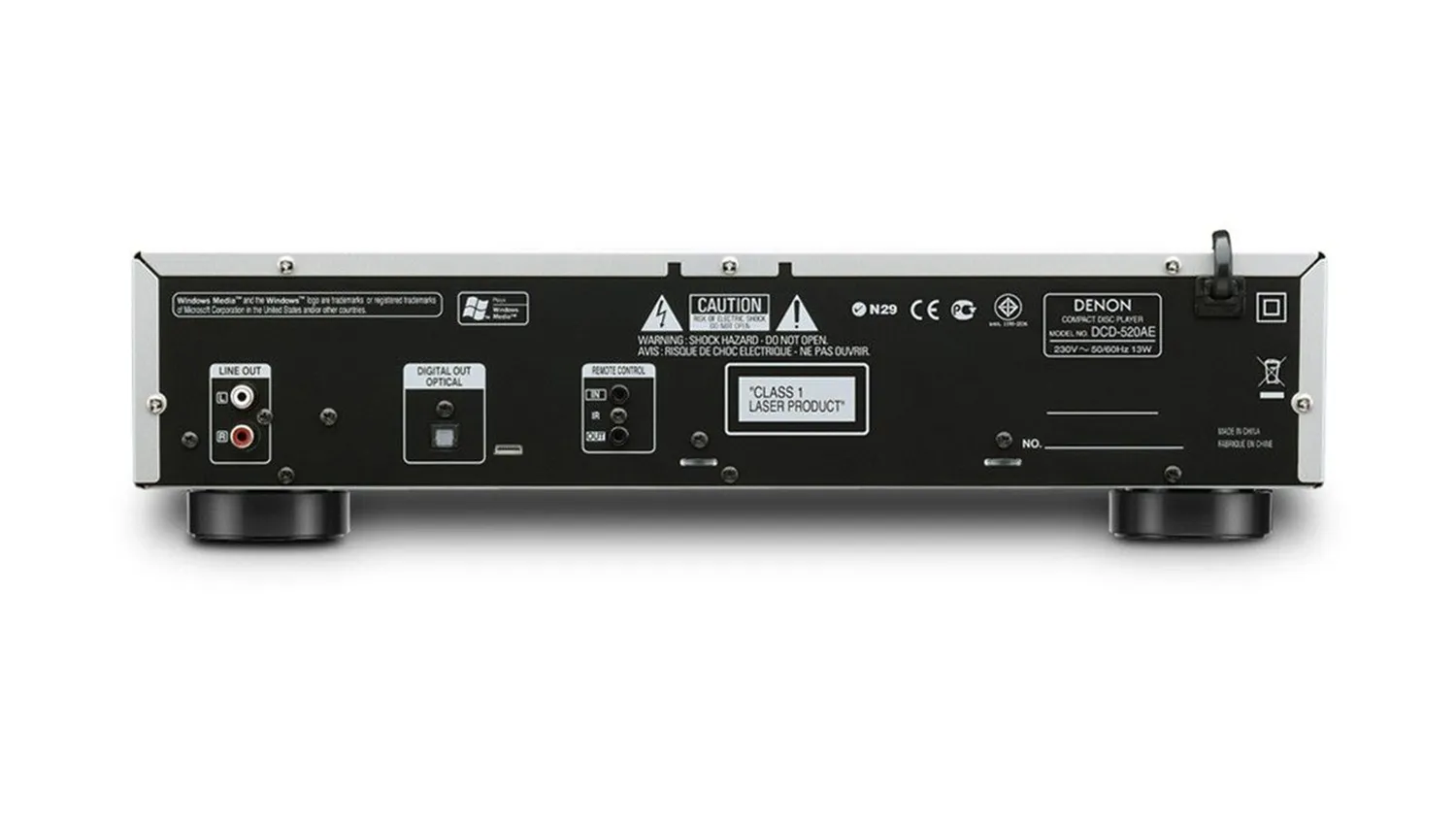 mặt sau Đầu Denon DCD-520AE