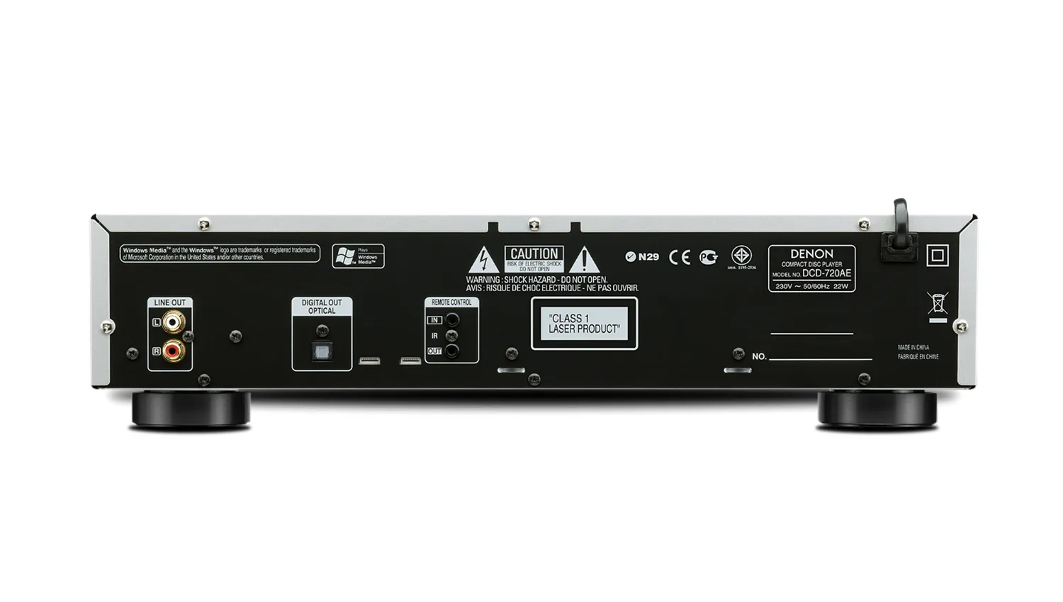 mặt sau Đầu Denon DCD-720AE