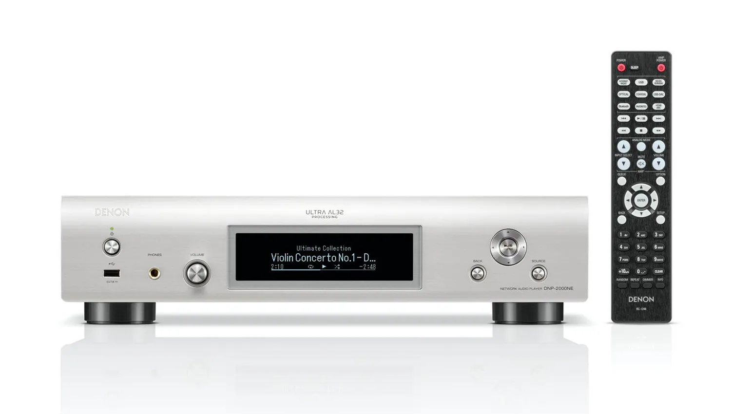 Đầu phát Streaming nhạc số Denon DNP-2000NE màu bạc