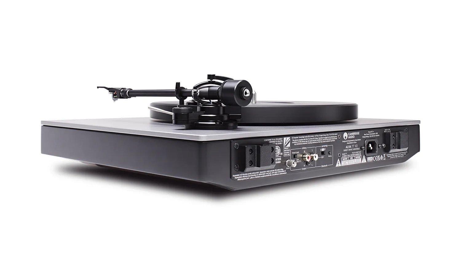 mặt nghiêng phía sau đầu đĩa than Cambridge Audio Alva TT V2