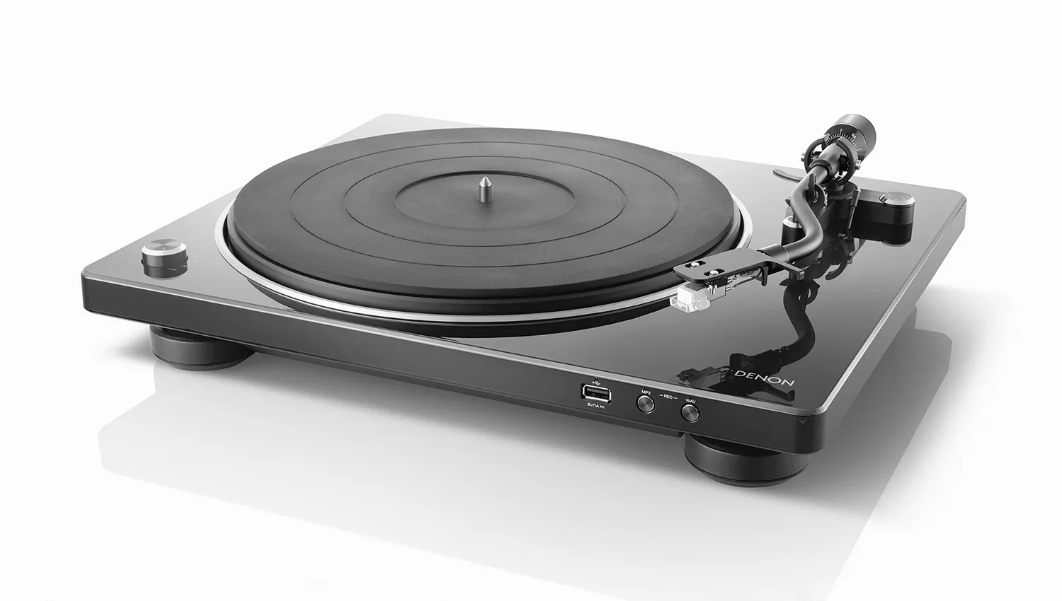 Đầu đĩa Than Denon DP-450USB màu đen