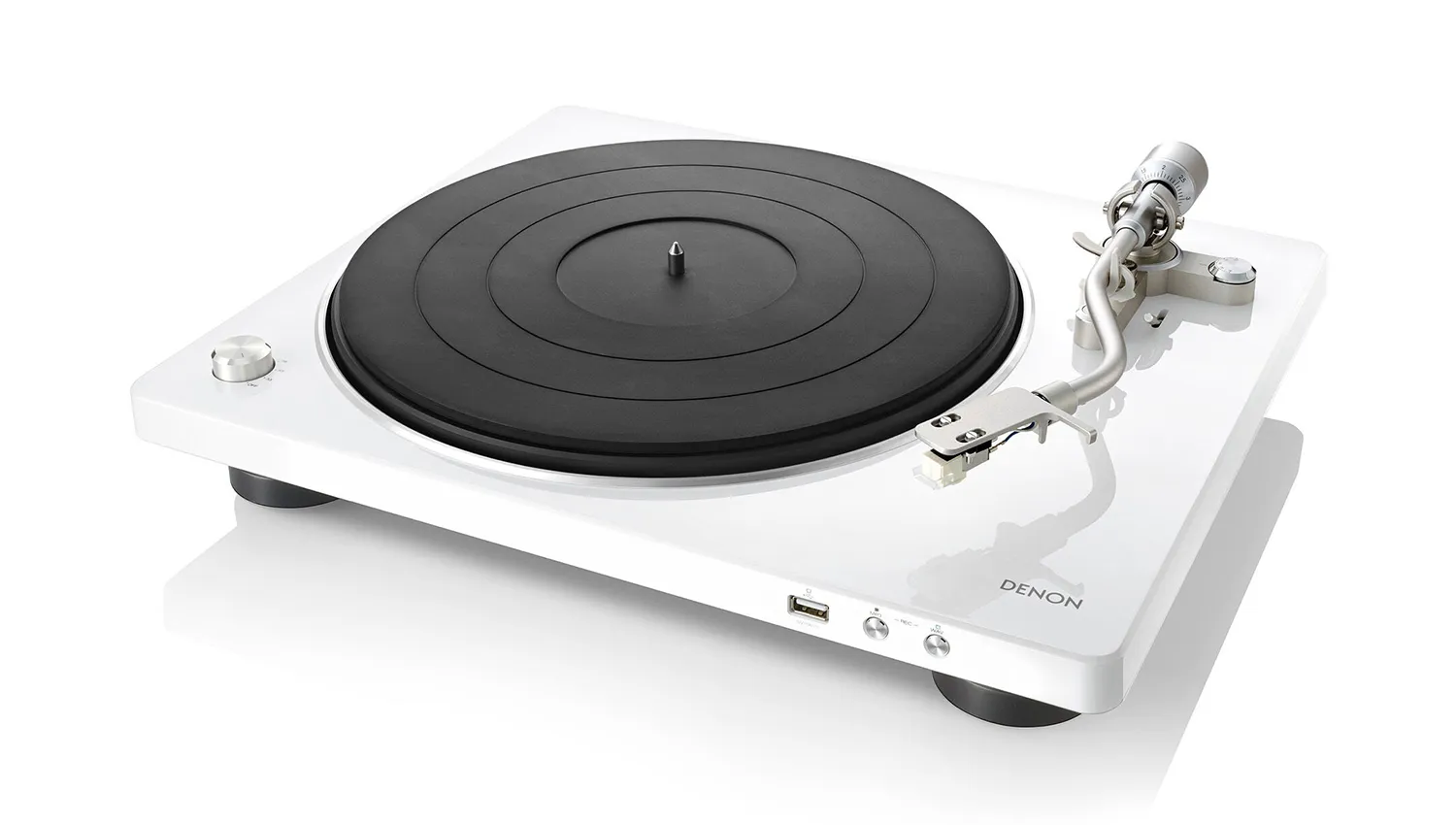 Đầu đĩa Than Denon DP-450USB màu trắng