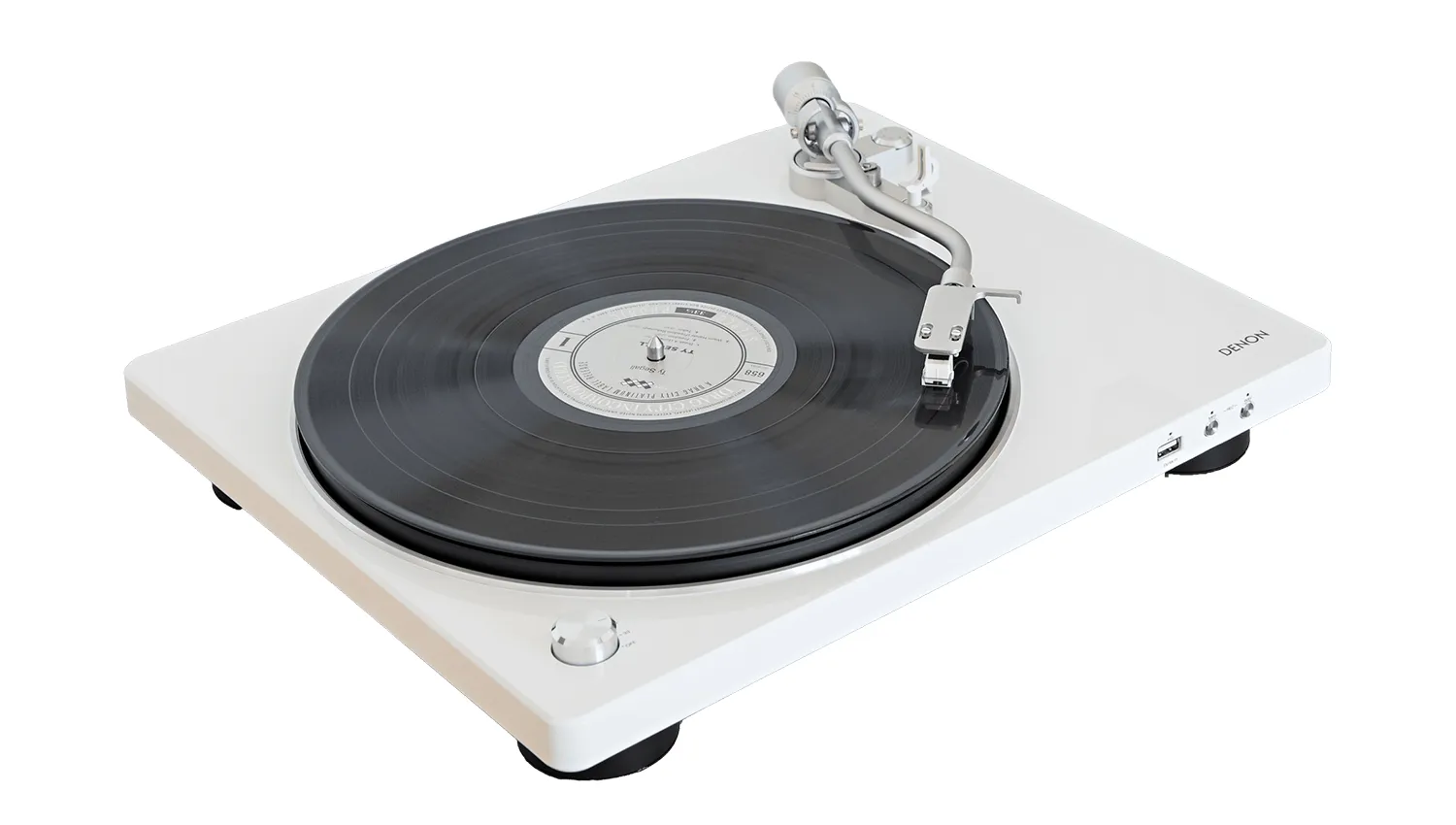 Đầu đĩa Than Denon DP-450USB màu trắng