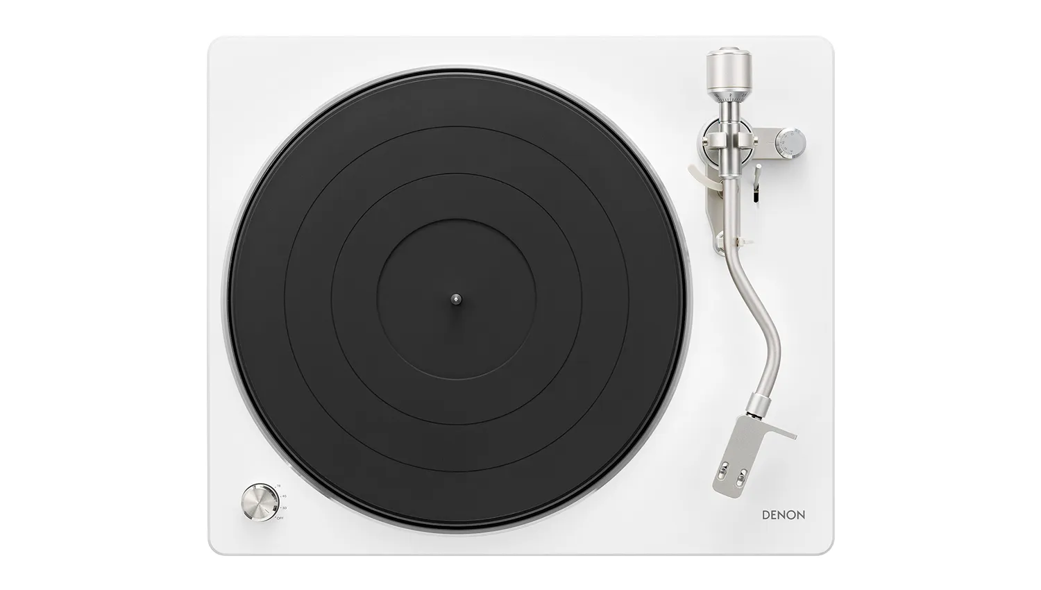 mặt trên Đầu đĩa Than Denon DP-450USB màu trắng