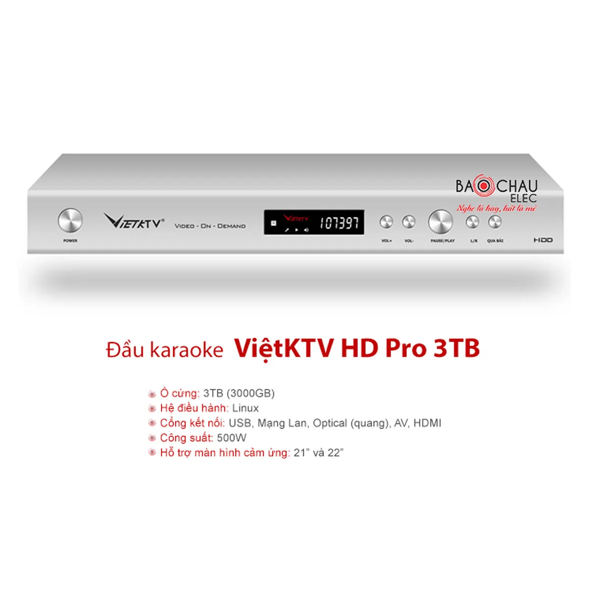 Đầu karaoke ViệtKTV HD Pro 3TB