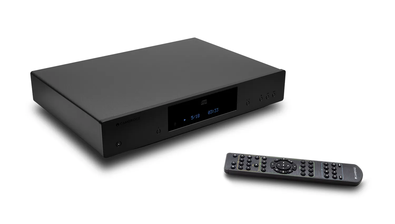 Đầu CD CAMBRIDGE AUDIO CXC V2 màu đen và điều khiển