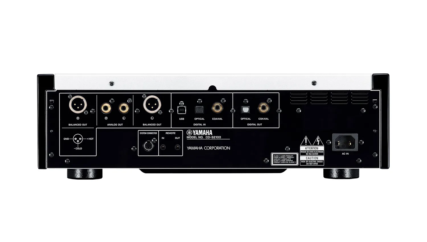 Đầu Yamaha CD-S2100 mặt sau