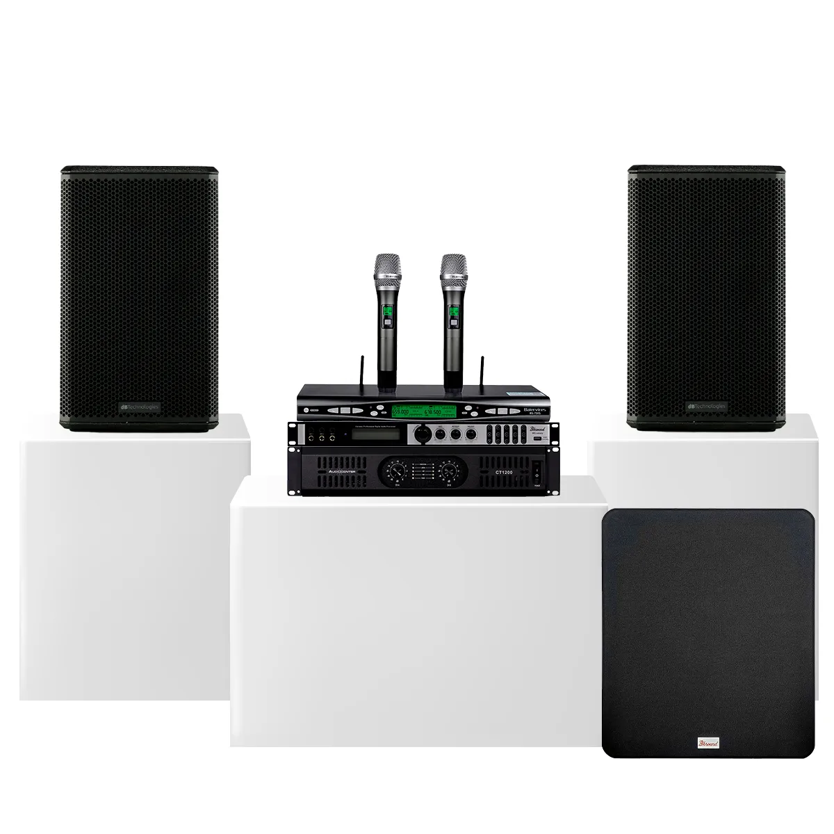 Dàn karaoke gia đình dBTechnologies 21 (LVXP10, Audiocenter CT1200, X6 Luxury, BS-790S, SW612MKII) - Hình 2