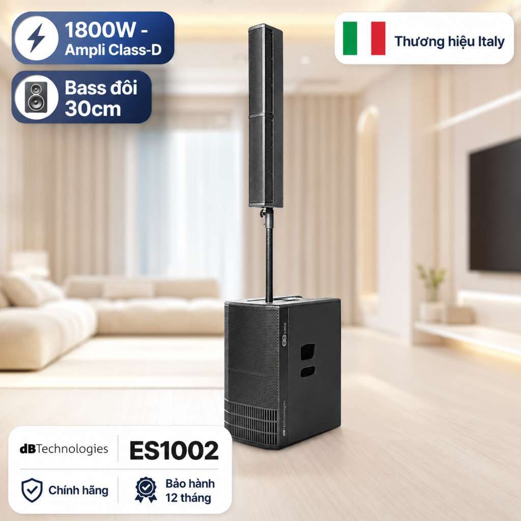 Hệ thống Loa cột dBTechnologies ES1002 (Bass đôi 30cm, 8 treble, 1800W, 130.7dB)