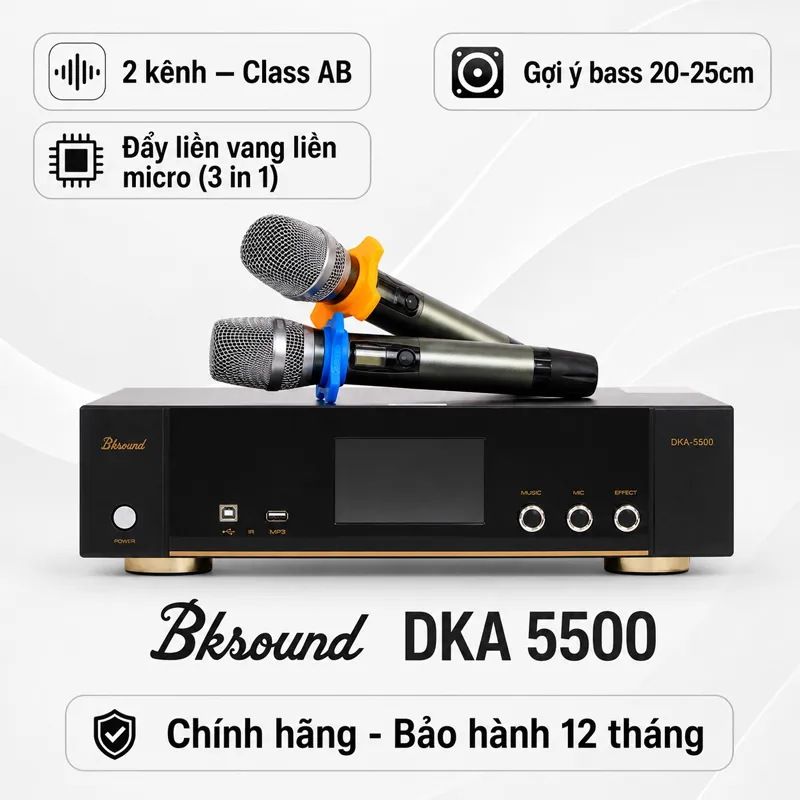 Digital Karaoke Power Amplifier Bksound DKA 5500 New 2026